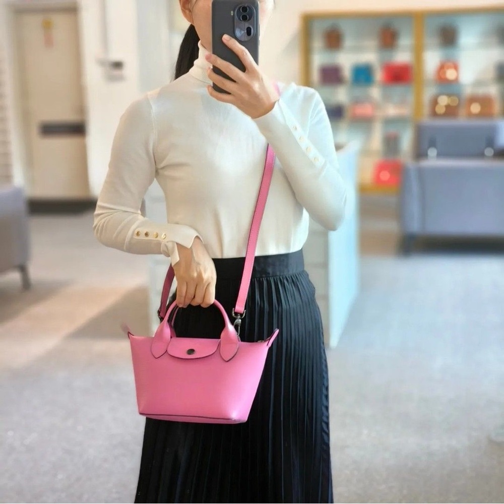Longchamp Le Pliage Cuir XS Leather Satchel - Picture 2 of 6